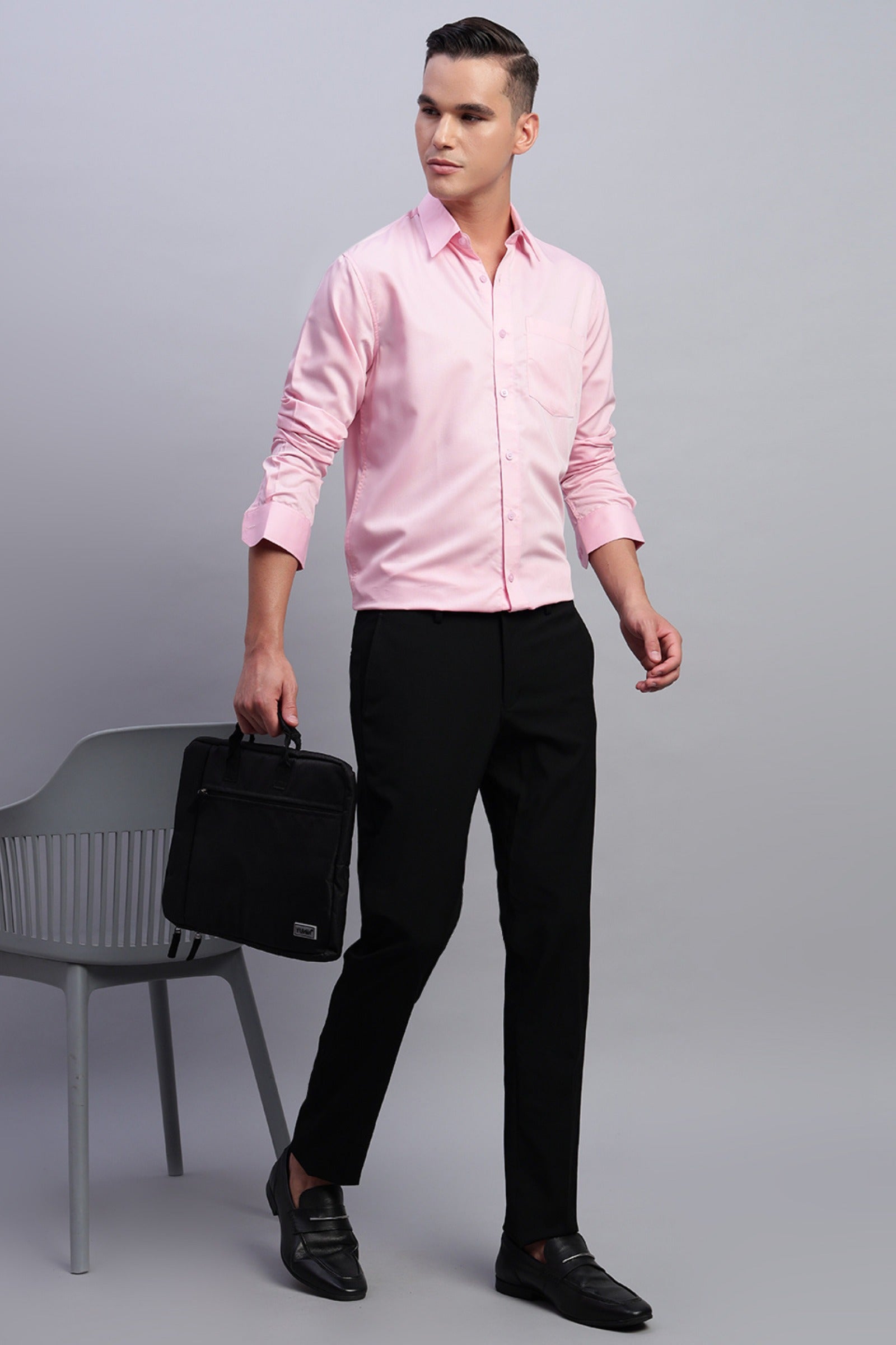 Magenta Pink Cotton Satin Shirt