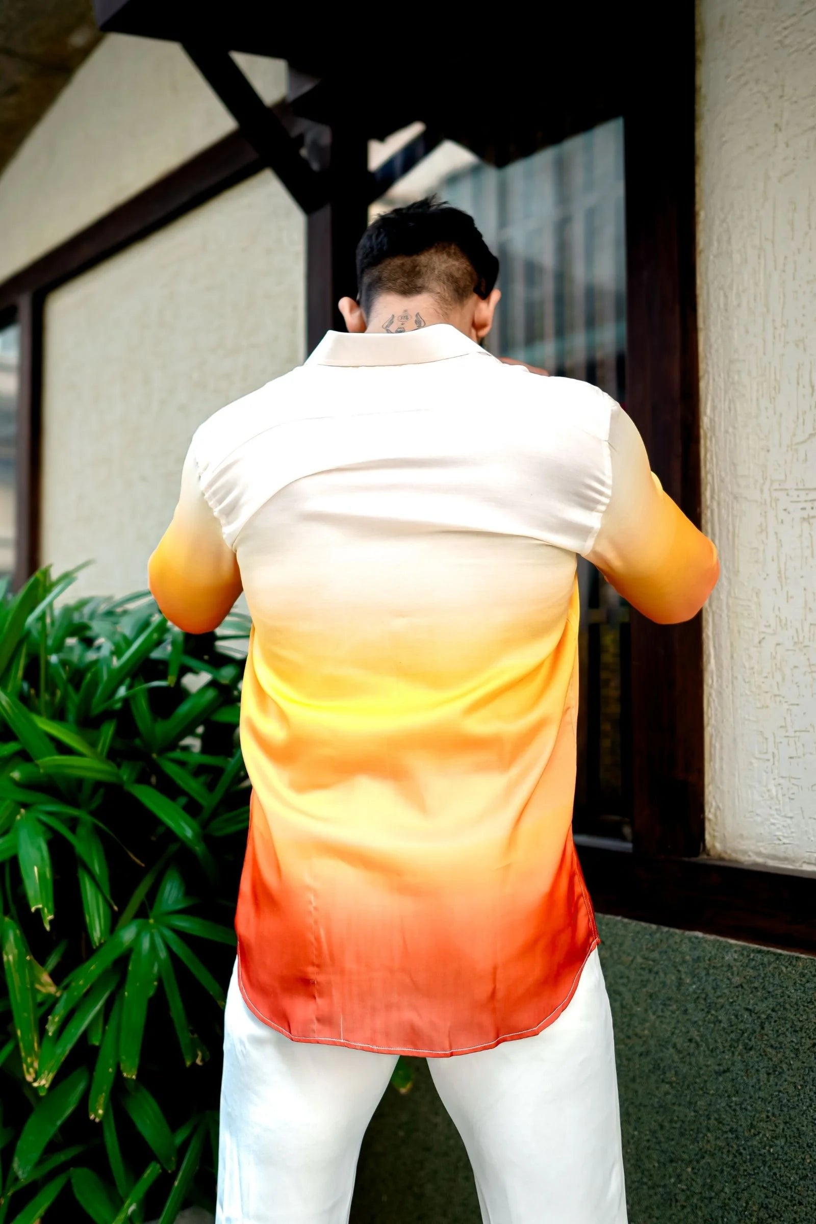 Yellow Ombre Printed Shirt