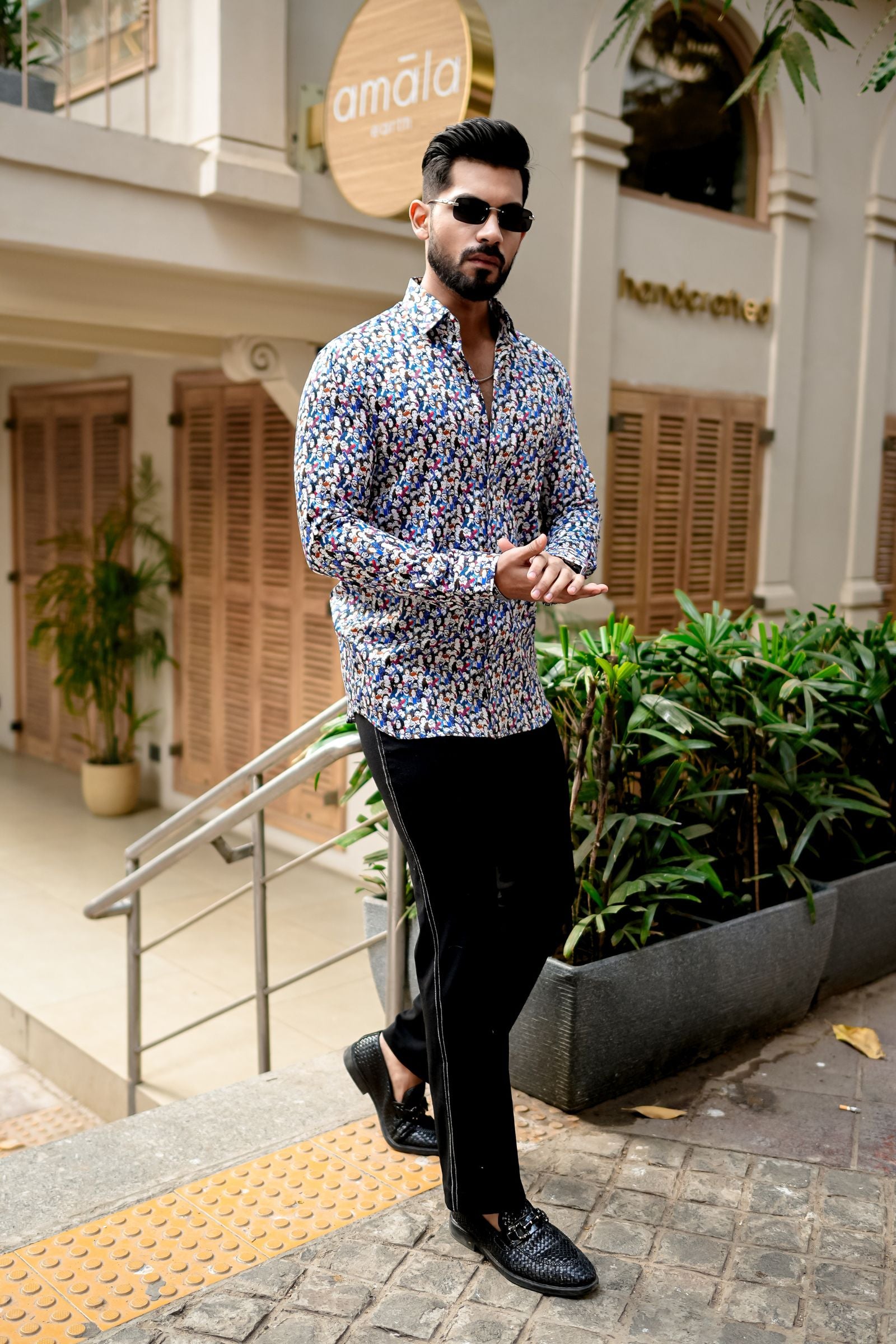 Multi faces Printed Premium Giza Cotton Shirt