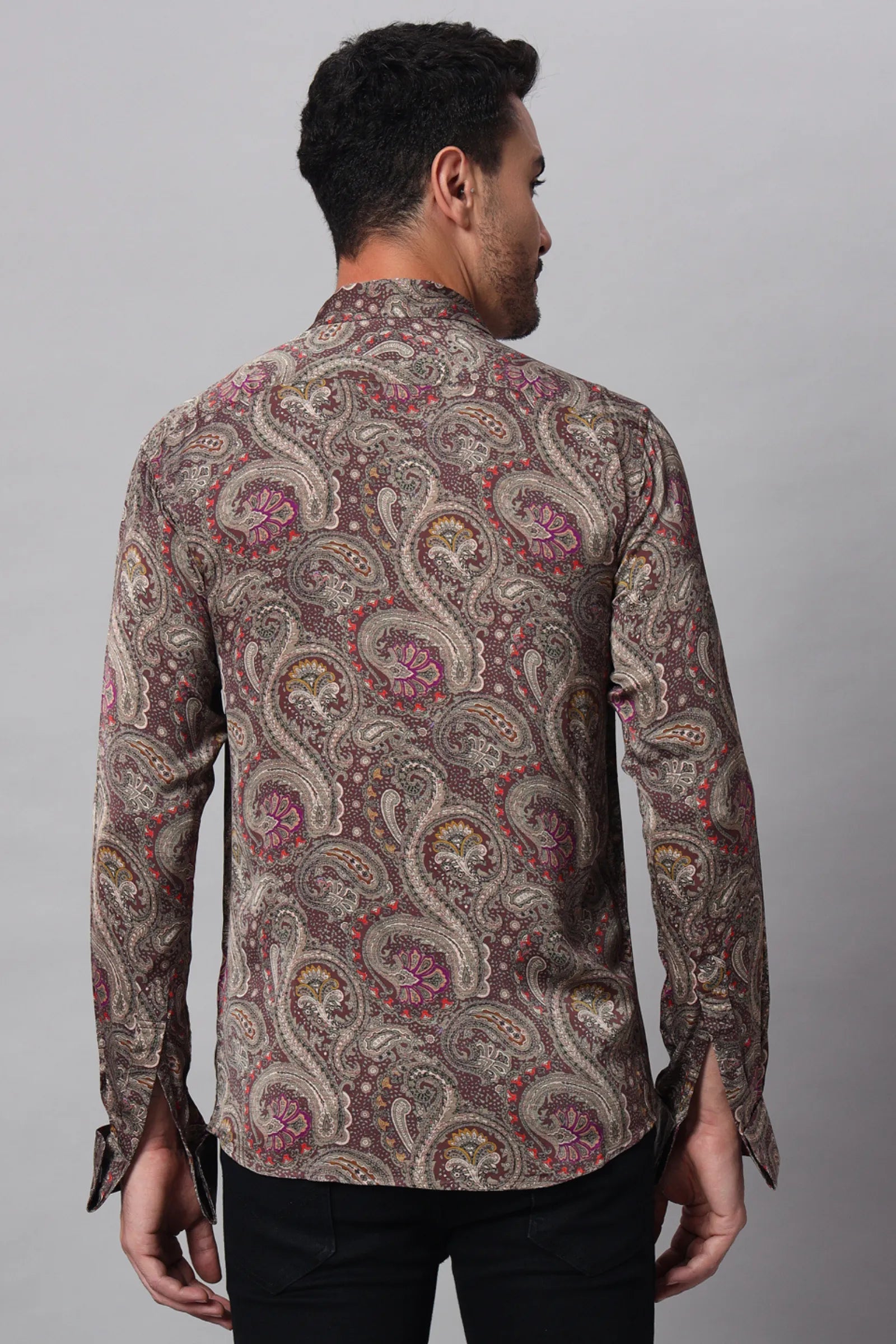 Magenta Paisley Printed Shirt