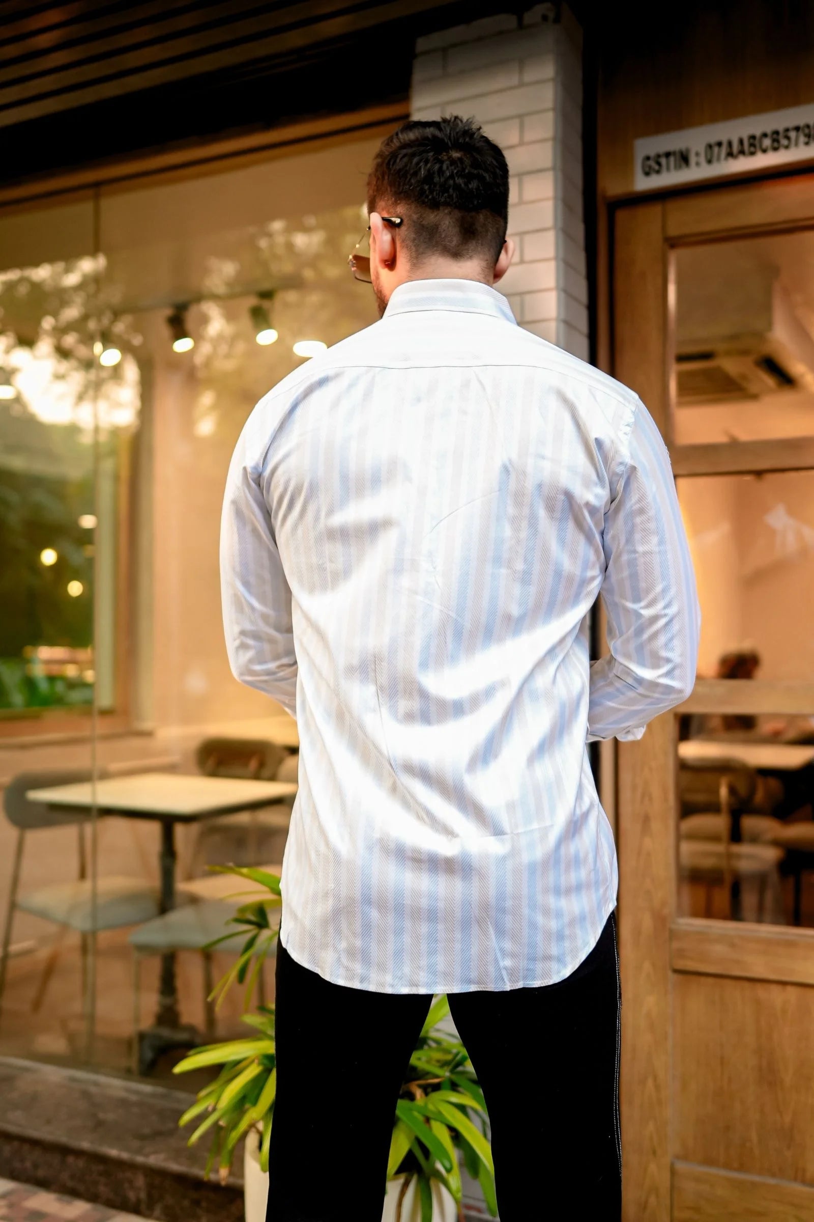 Blue & Pink Strips Premium Cotton Shirt